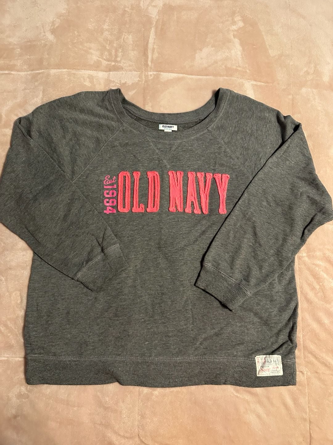 Old Navy Gray Graphic Crewneck Sweatshirt Size XXL 3