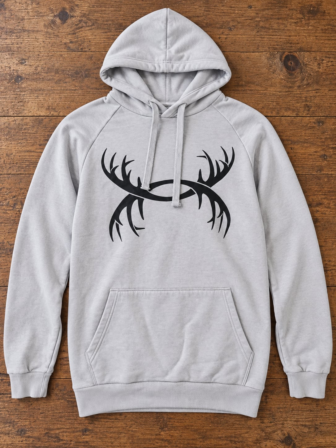 Under Armour Men's Rival Fleece Antler Hoodie Gray Medium 2
