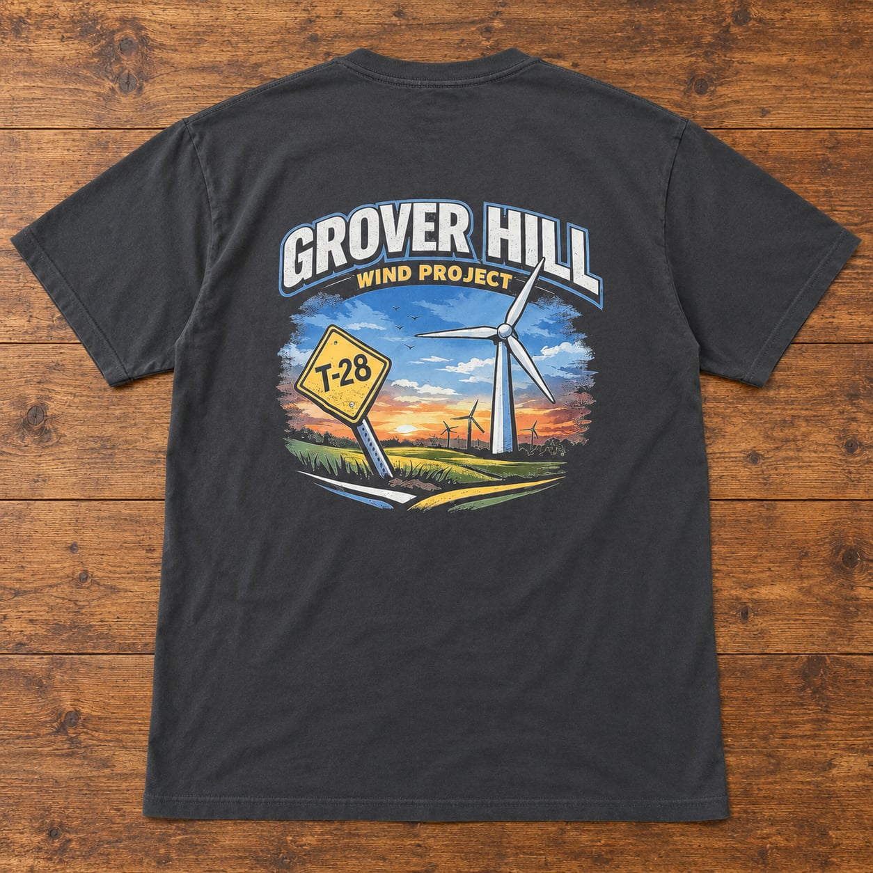 Nike Grover Hill Wind Project T-Shirt Charcoal Gray Dri-Fit Small 3