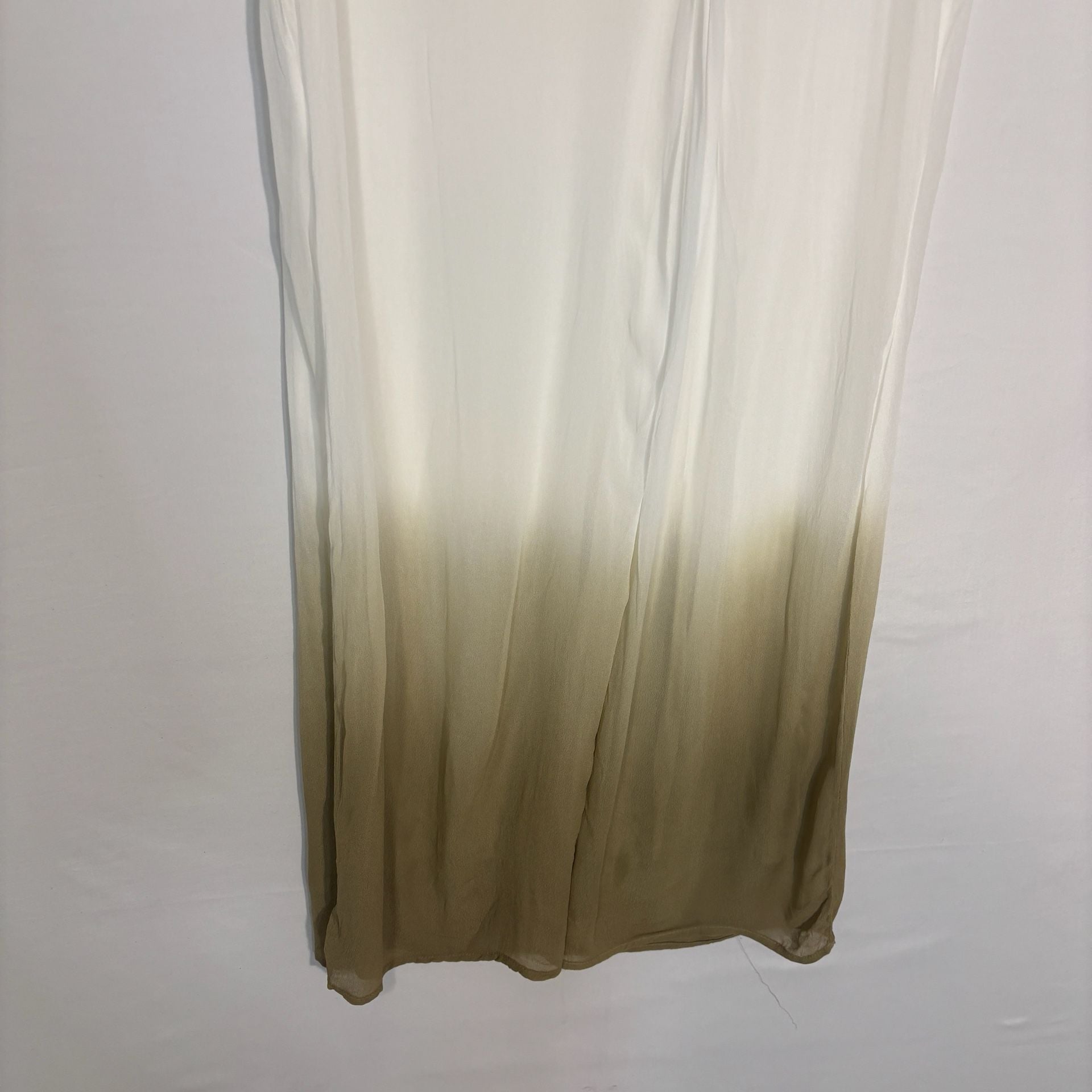 Lauren Vidal Ombre Draped V-Neck Midi Dress S Made in Italy RE 4261 3