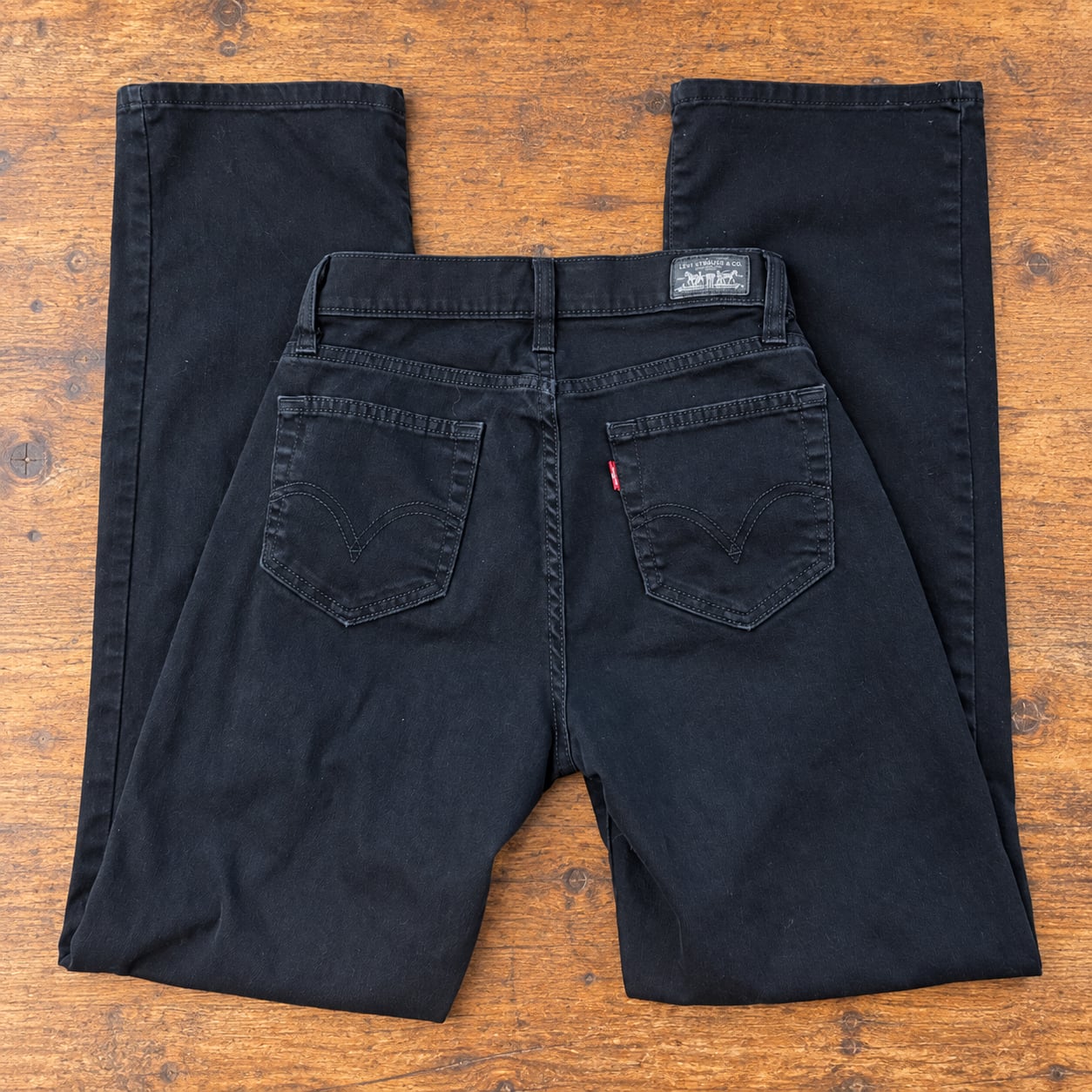 Levi Strauss & Co. Curvy Boot Cut Black Jeans Size 4 Medium non stretchy 3