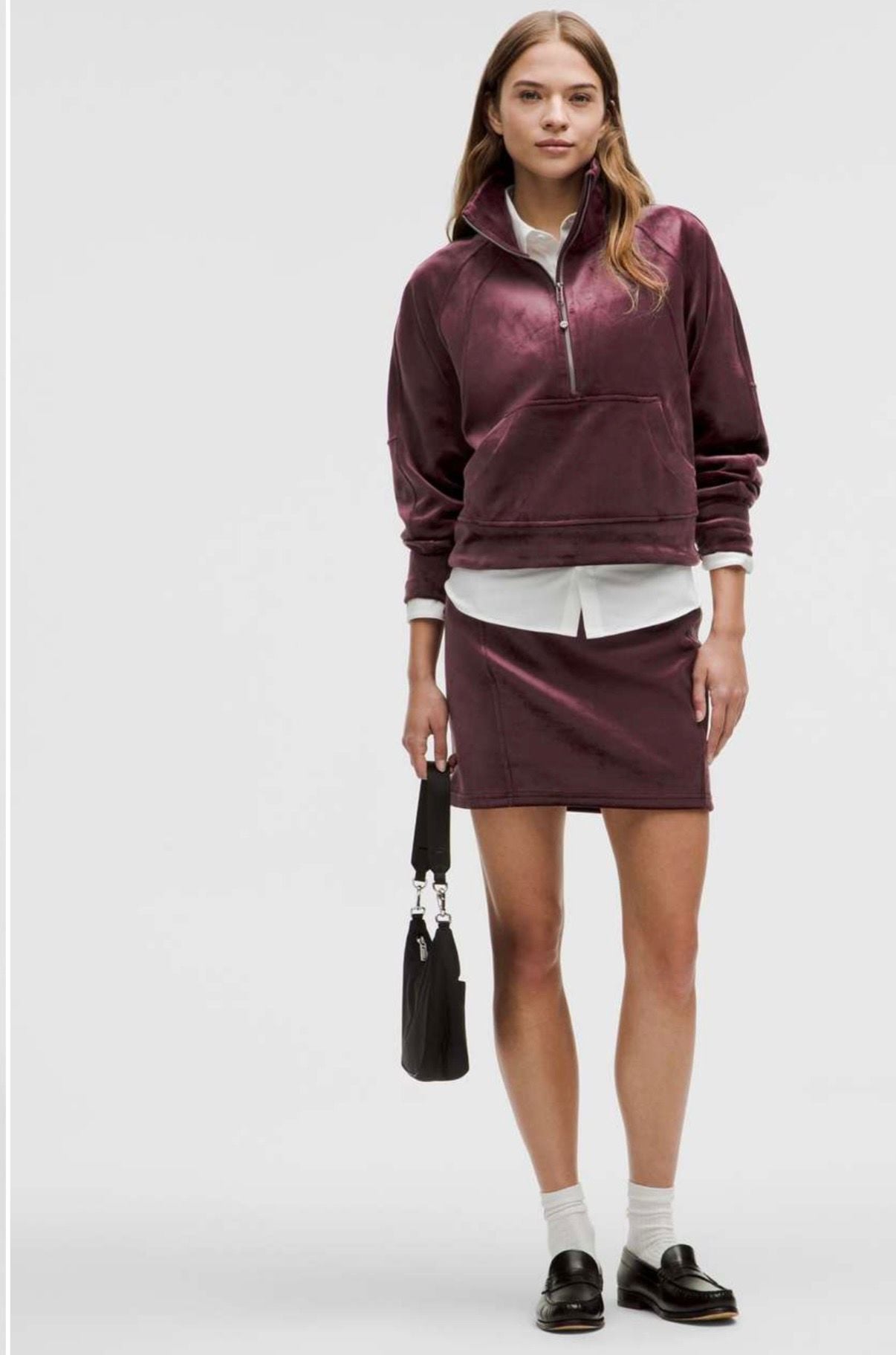 Lululemon Scuba High-Rise Mini Skirt Velvet Garnet Size XS 3