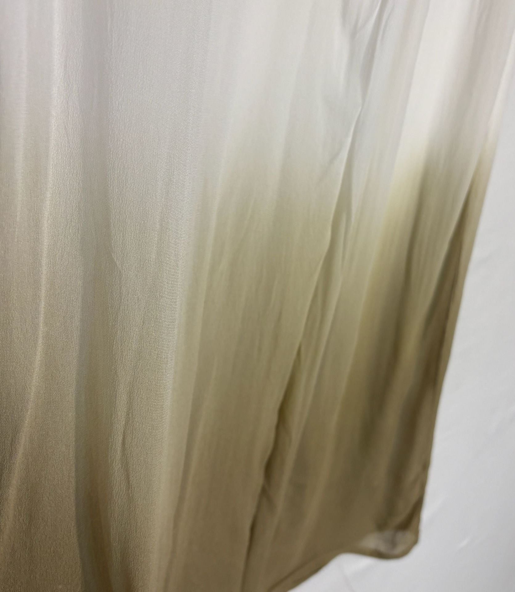 Lauren Vidal Ombre Draped V-Neck Midi Dress S Made in Italy RE 4261 2