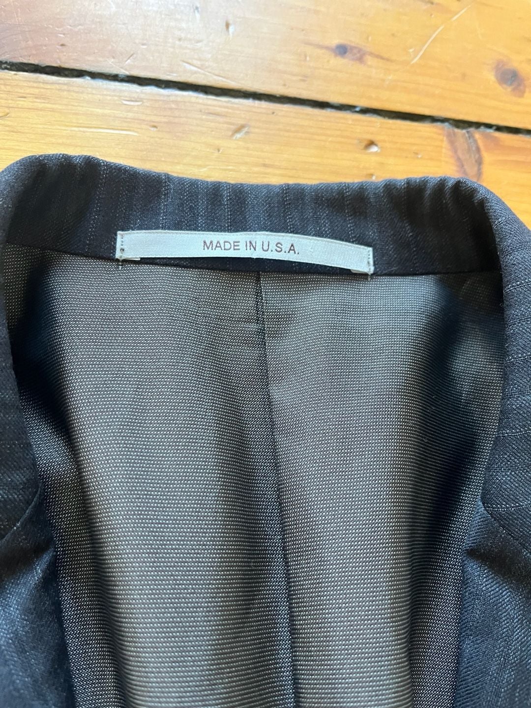Hickey Freeman Mens 2-Piece Suit Wool Pinstripe Jacket & Pants Gray 40R 35x32 2