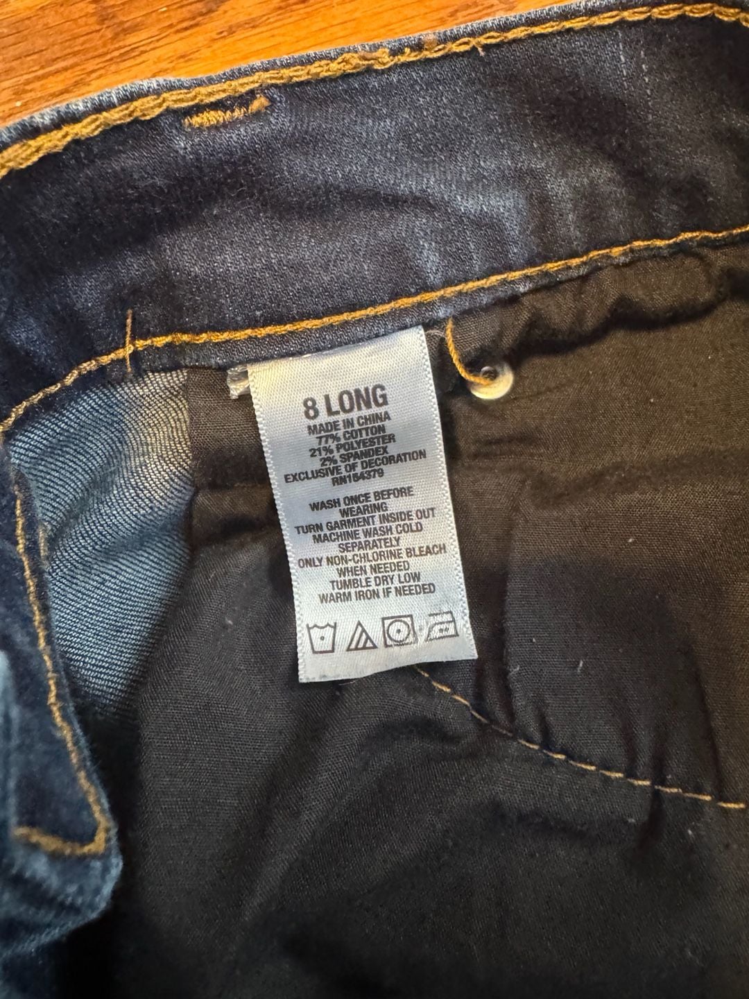 Aeropostale Womens Size 8 Long Dark Wash Skinny Jeans Denim 5