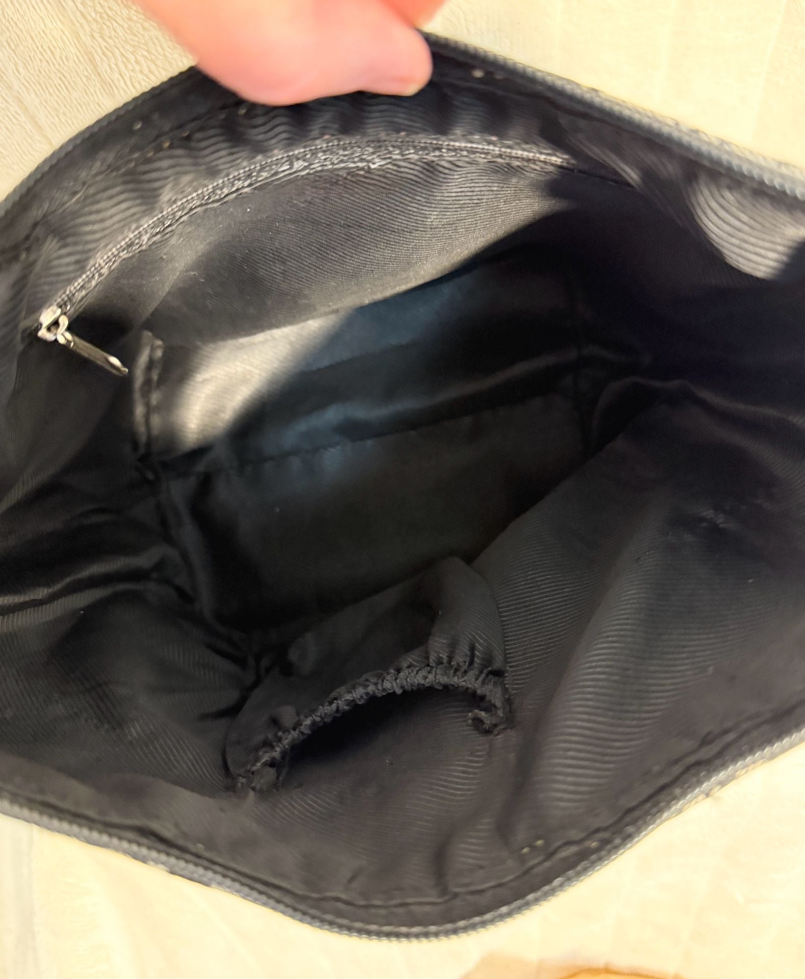 Black and Gray Signature C Jacquard Hobo Shoulder Bag with Matching Wallet 7