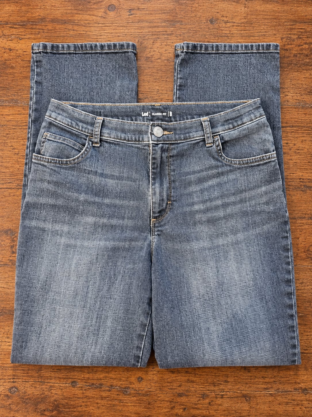Lee Classic Fit Denim Jeans Women's Size 10 Medium Blue Straight Leg 2