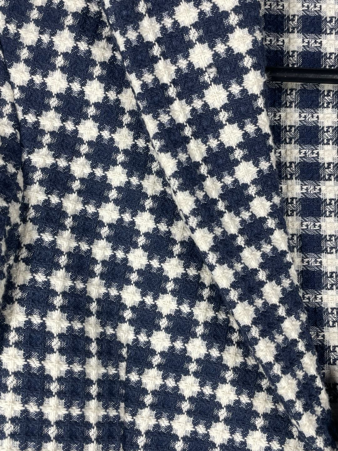 SP1Italy “Life is a Journey “ Kids Knit Blazer Jacket Navy/White Houndstooth 10Y 14