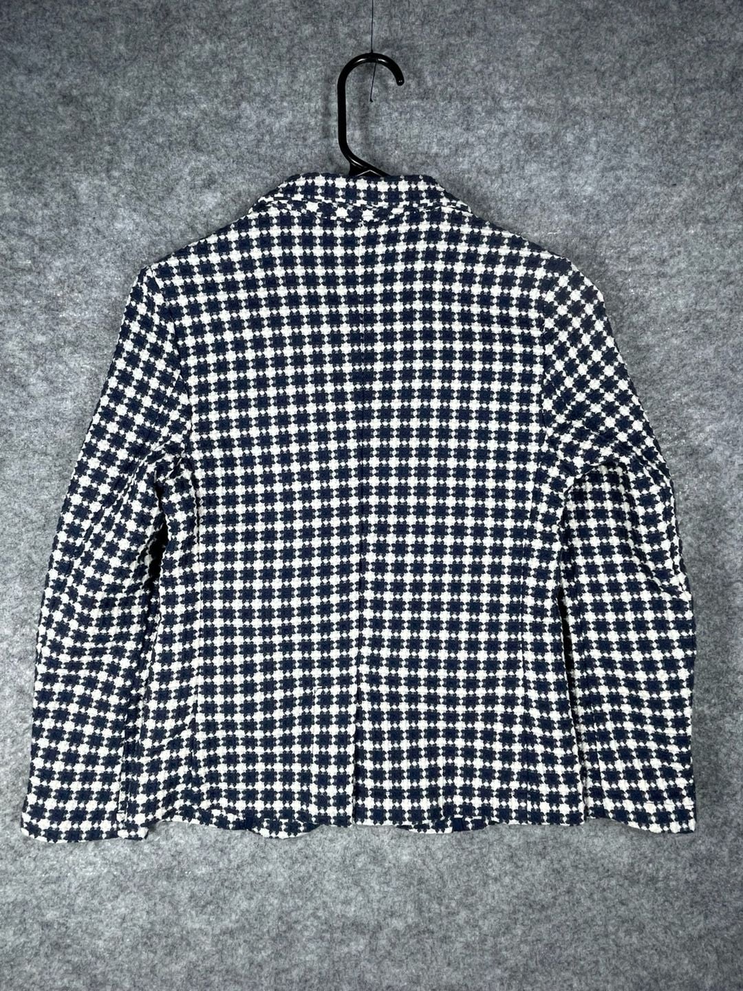 SP1Italy “Life is a Journey “ Kids Knit Blazer Jacket Navy/White Houndstooth 10Y 15