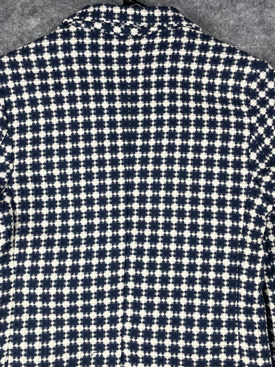 SP1Italy “Life is a Journey “ Kids Knit Blazer Jacket Navy/White Houndstooth 10Y 16