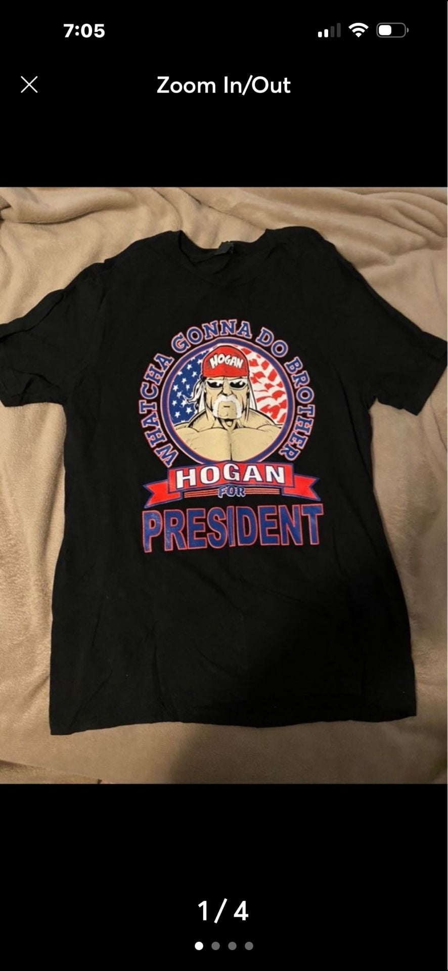Hulk Hogan Whatcha Gonna Do Brother Hogan For President T-Shirt Black Size M 2