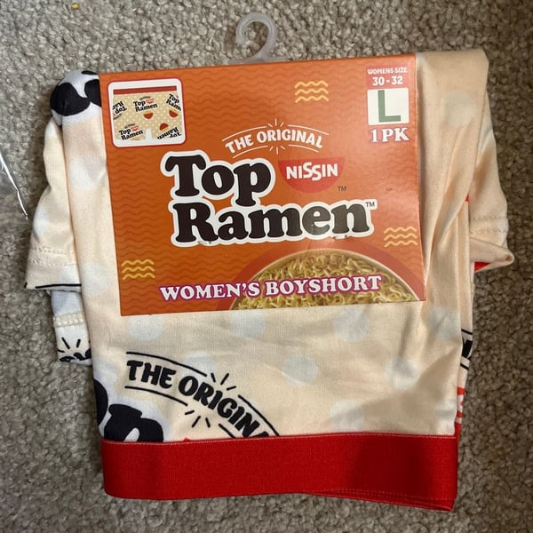 Nissin Top Ramen The Original Women's Boyshort Underwear Size L