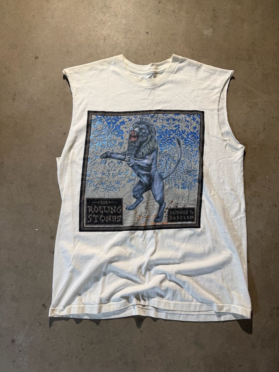 Vintage 1997 The Rolling Stones Bridges to Babylon World Tour Sleeveless T-Shirt 2