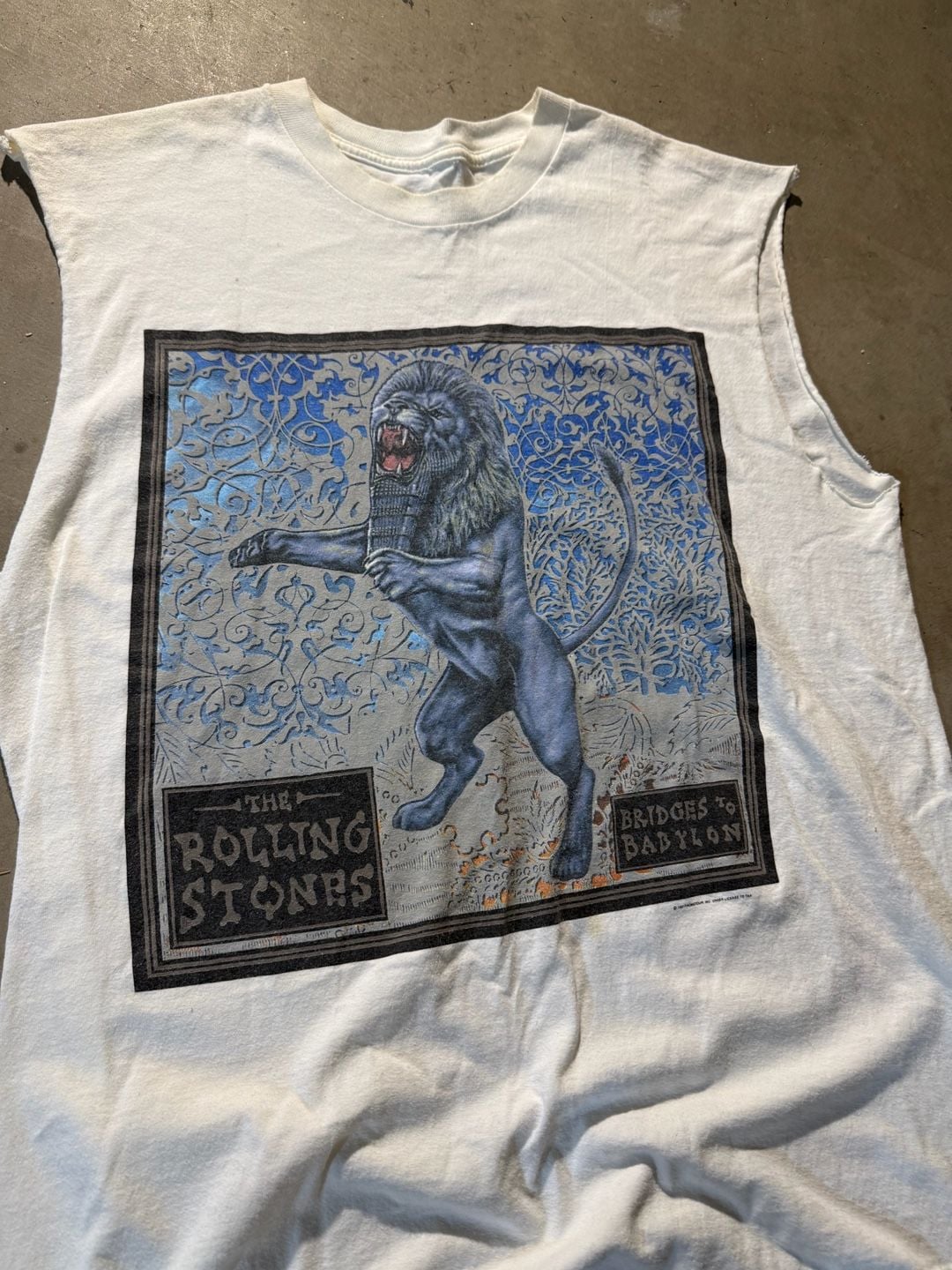 Vintage 1997 The Rolling Stones Bridges to Babylon World Tour Sleeveless T-Shirt 3