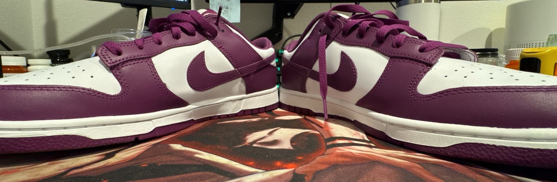 Nike Dunk Low Retro White Viotech Purple Sneakers 8