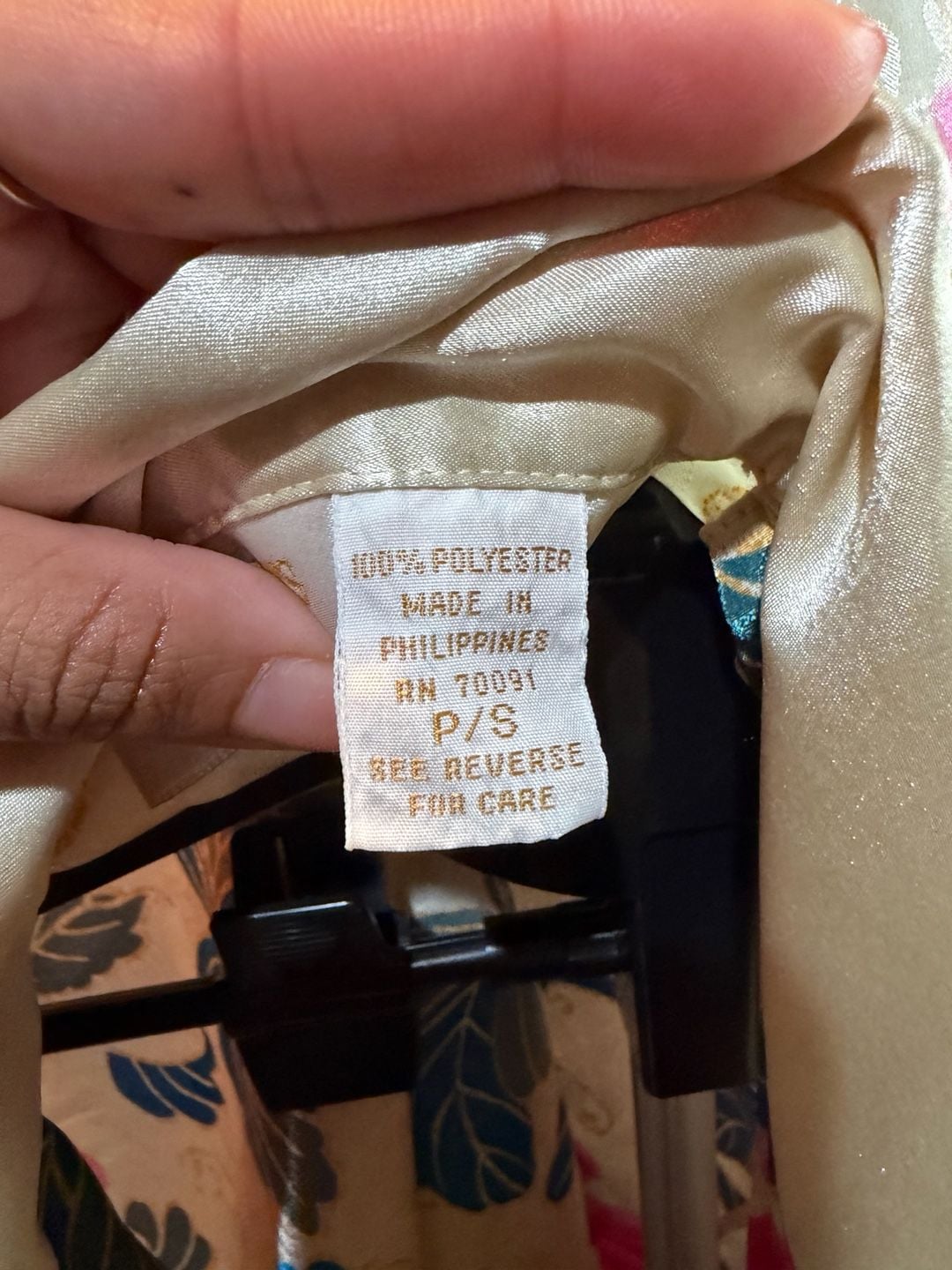 Vintage Victoria's Secret Gold Label Floral Satin Sleep Shirt 7