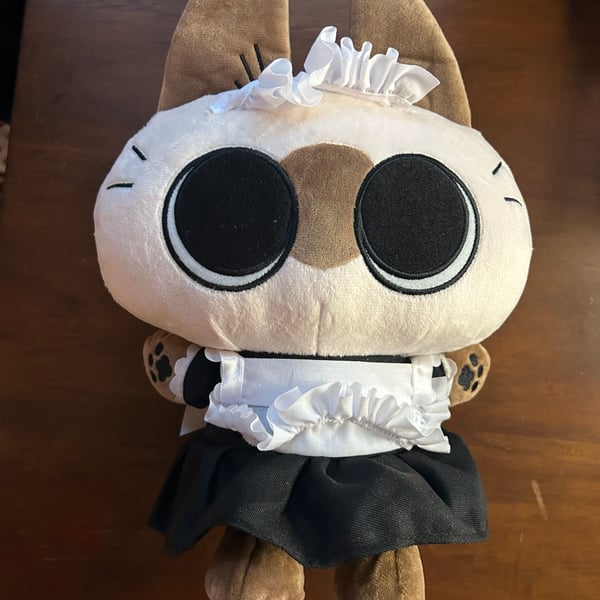 Miniso x Cute Azukisan Siamese Cat Plush Toy Maid Outfit 30cm