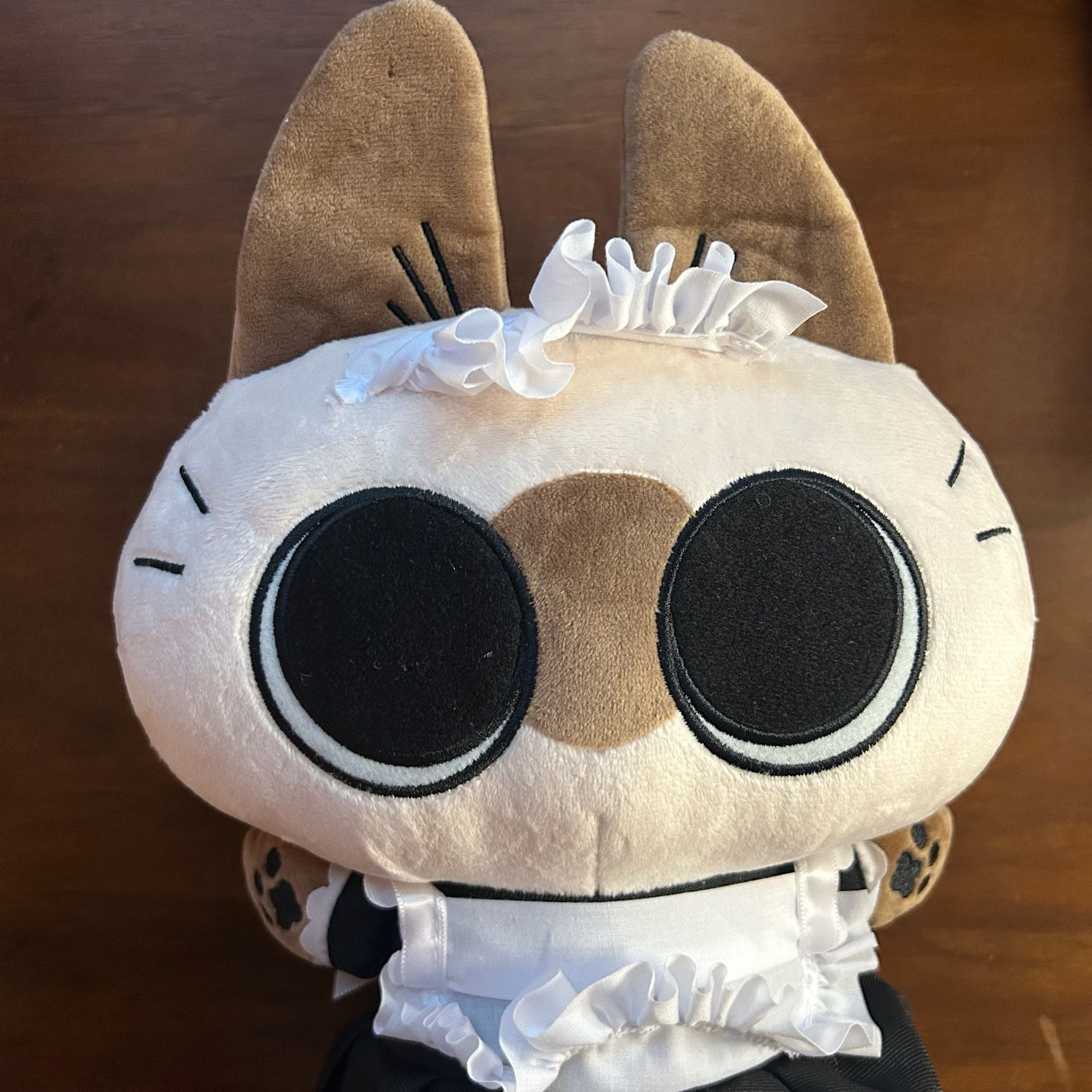 Miniso x Cute Azukisan Siamese Cat Plush Toy Maid Outfit 30cm 2