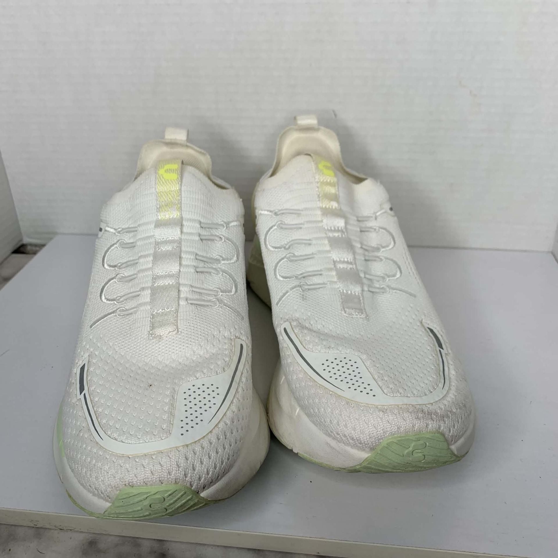 Charly White and Lime Green Athletic Running Sneakers Shoes 3