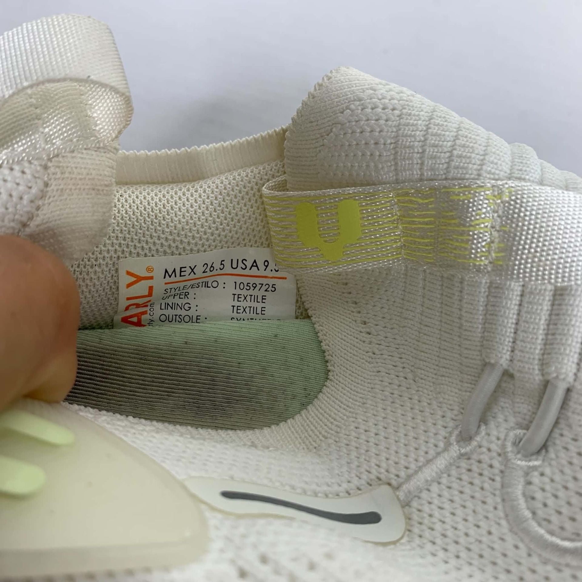 Charly White and Lime Green Athletic Running Sneakers Shoes 8