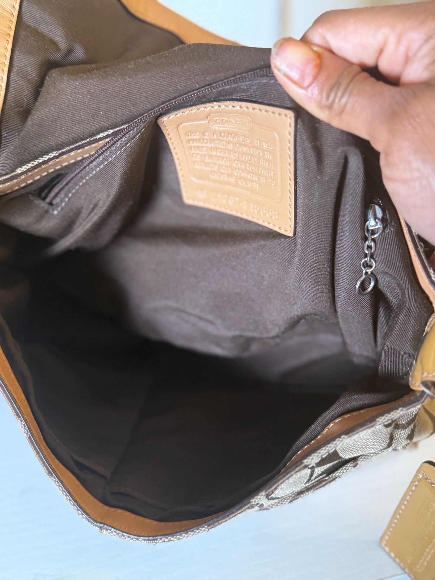 Coach Soho Signature C Buckle Flap Shoulder Bag Khaki Brown 7