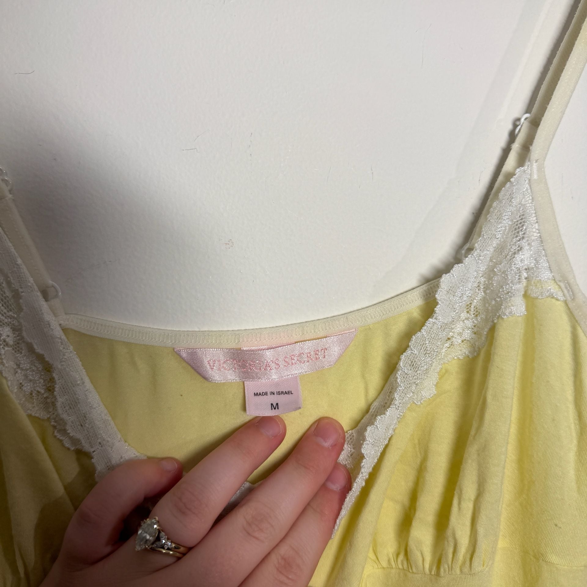 Vintage Victoria’s Secret 2004 Yellow Modal Lace Slip Dress Size M Y2K 7