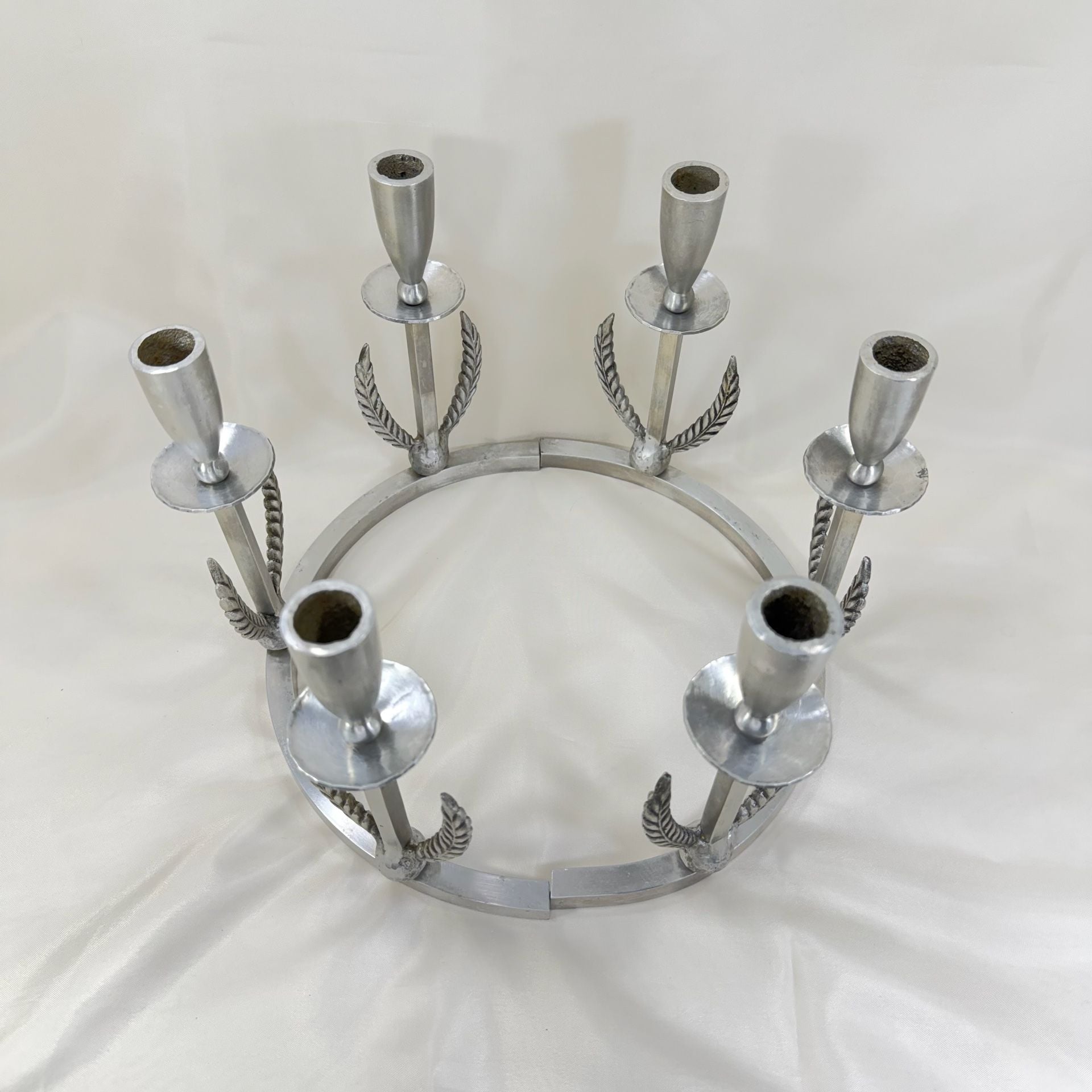 Vintage Palmer Smith #673 Candelabra, Art Deco Circular 6 Candle Centerpiece 1