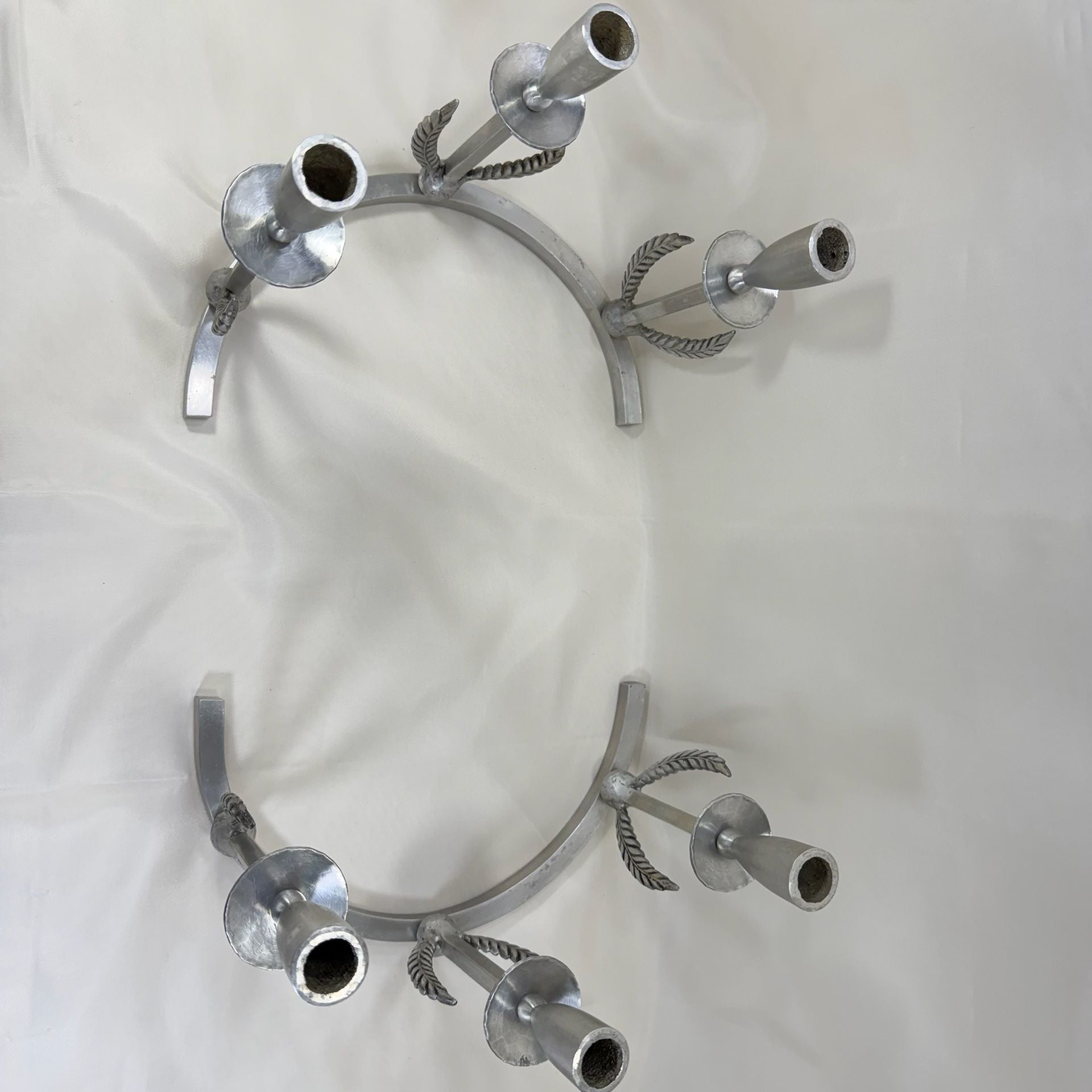 Vintage Palmer Smith #673 Candelabra, Art Deco Circular 6 Candle Centerpiece 4