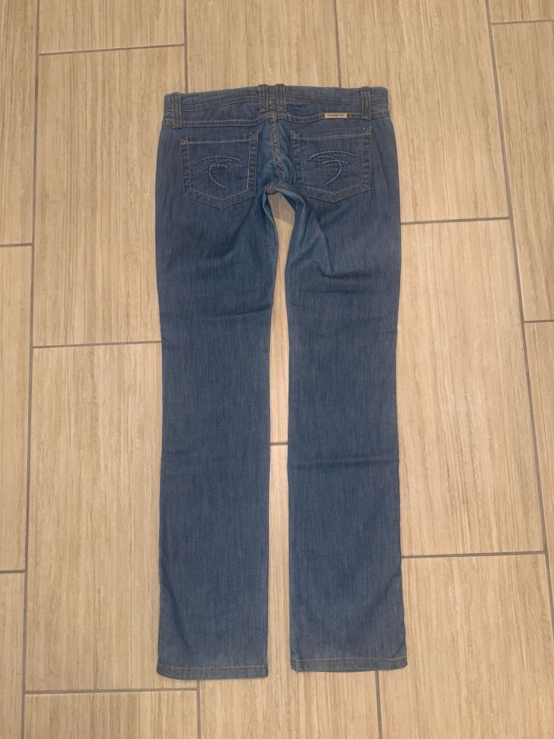 Frankie B. for Planet Funk Low Rise Straight Leg Blue Denim Jeans 8 5