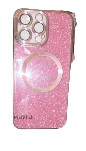 MGQILING Pink Glitter MagSafe Compatible iPhone 14 Pro Max Case 6