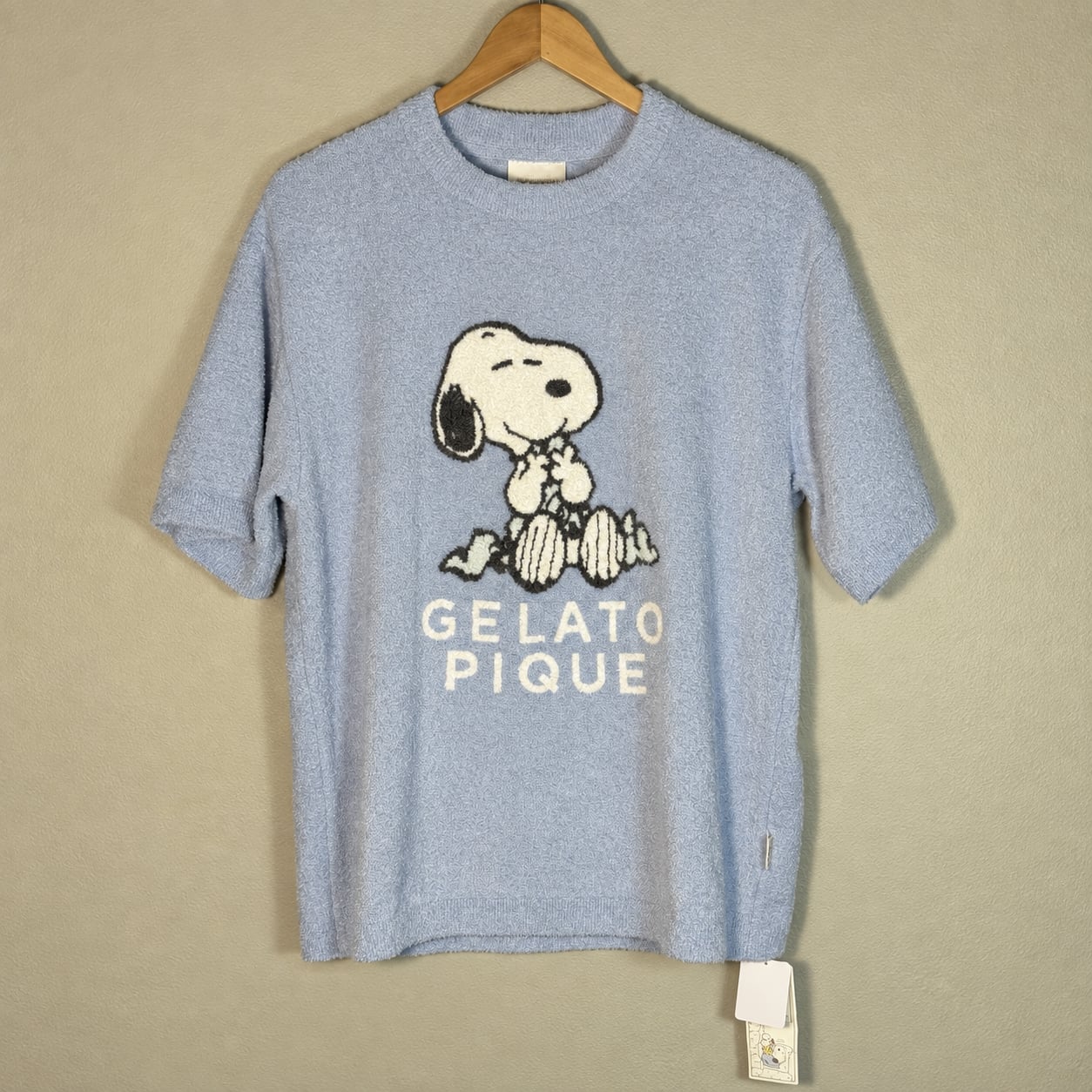 NWT Gelato Pique Peanuts Homme Men's Snoopy Smoothie Jacquard Pullover 2