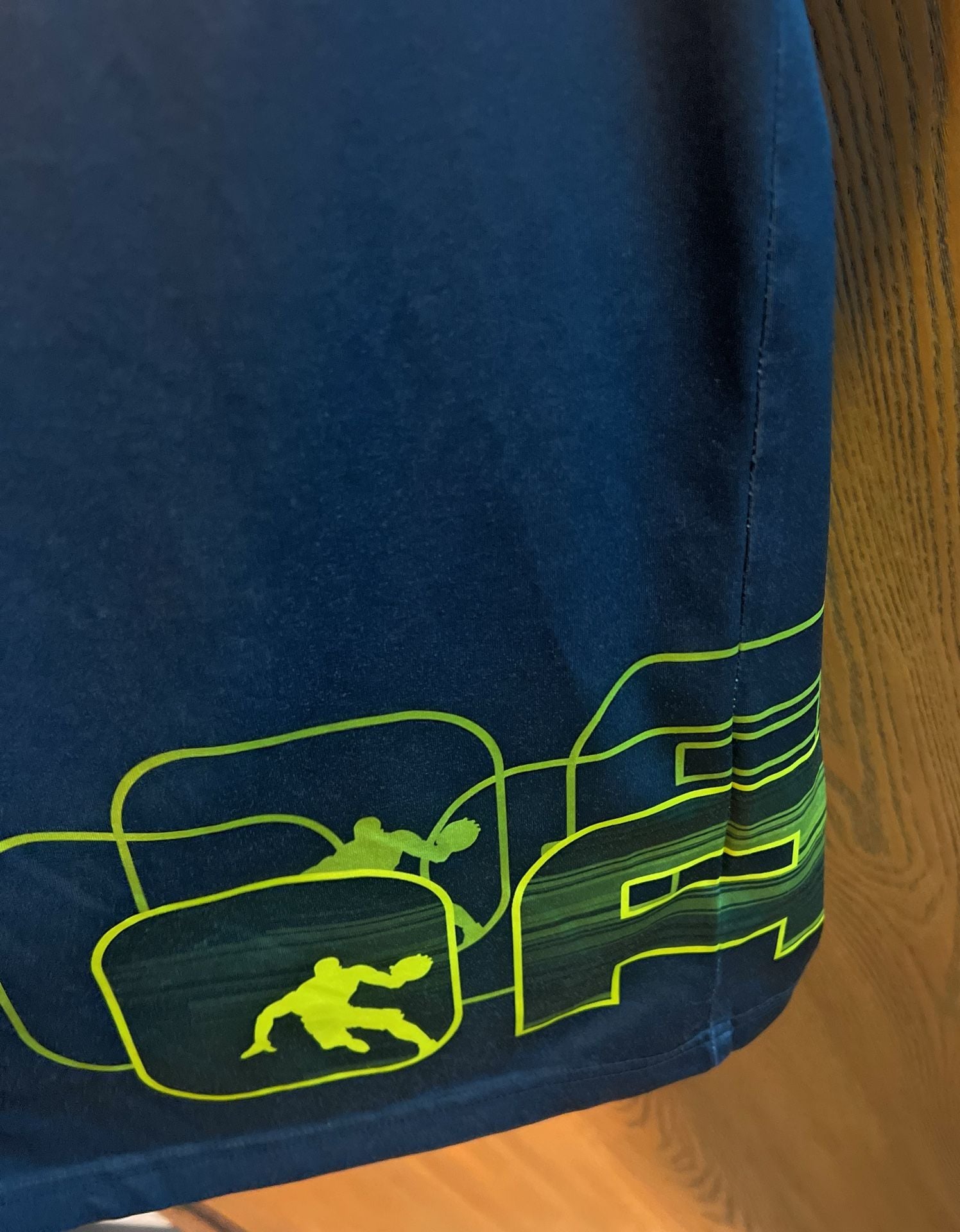 And1 Men's Dark Gray Polo Shirt with Yellow Accents and Graphics Size Large 4
