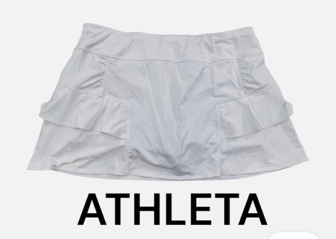 Athleta Ruffled White Skort S (4-6) 2