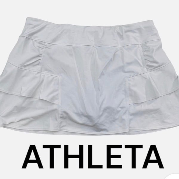 Athleta Ruffled White Skort S (4-6)