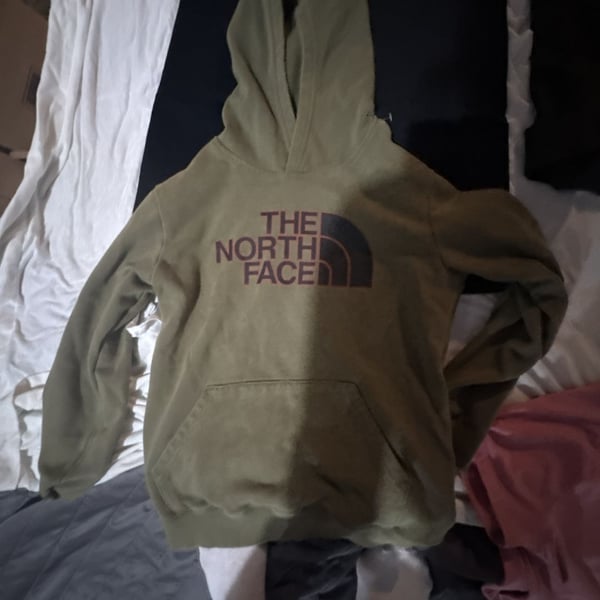 The North Face Olive Green Pullover Hoodie Boys Large 14/15