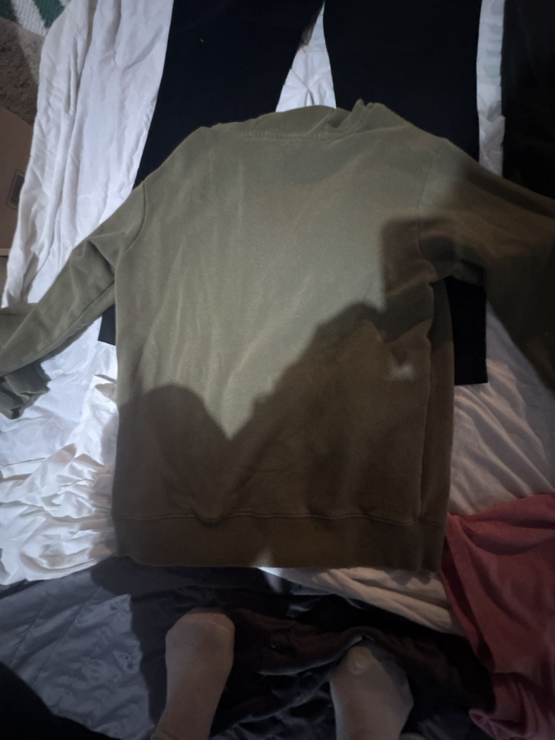 The North Face Olive Green Pullover Hoodie Boys Large 14/15 6