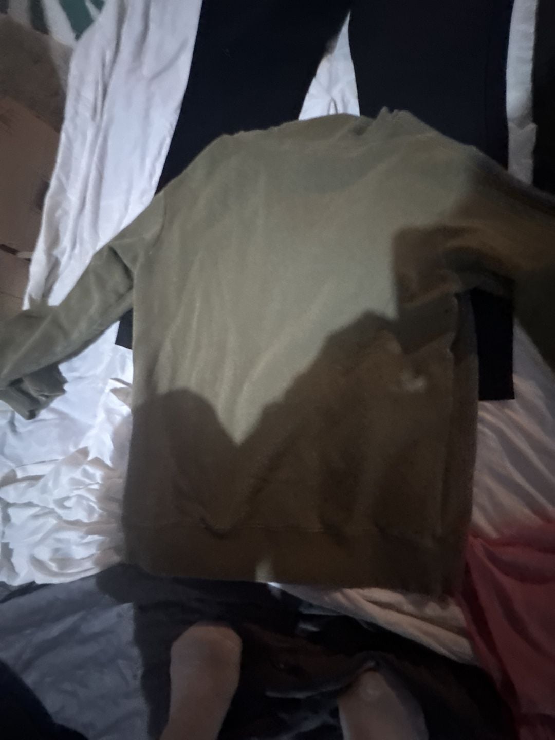 The North Face Olive Green Pullover Hoodie Boys Large 14/15 7