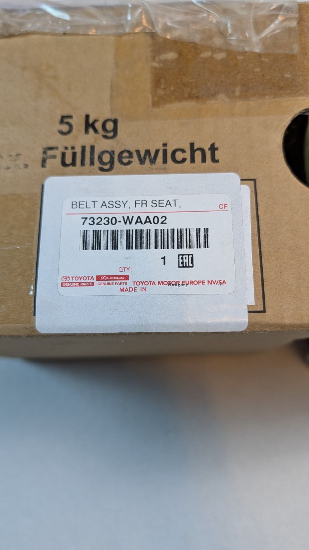 Toyota Genuine Parts Front Seat Belt Assembly 73230-WAA02 (2 Boxes) 2