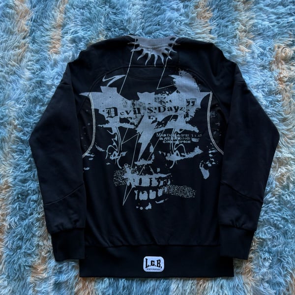 l.g.b. (lgb) Devil's Dayz Black Graphic Crewneck Sweatshirt