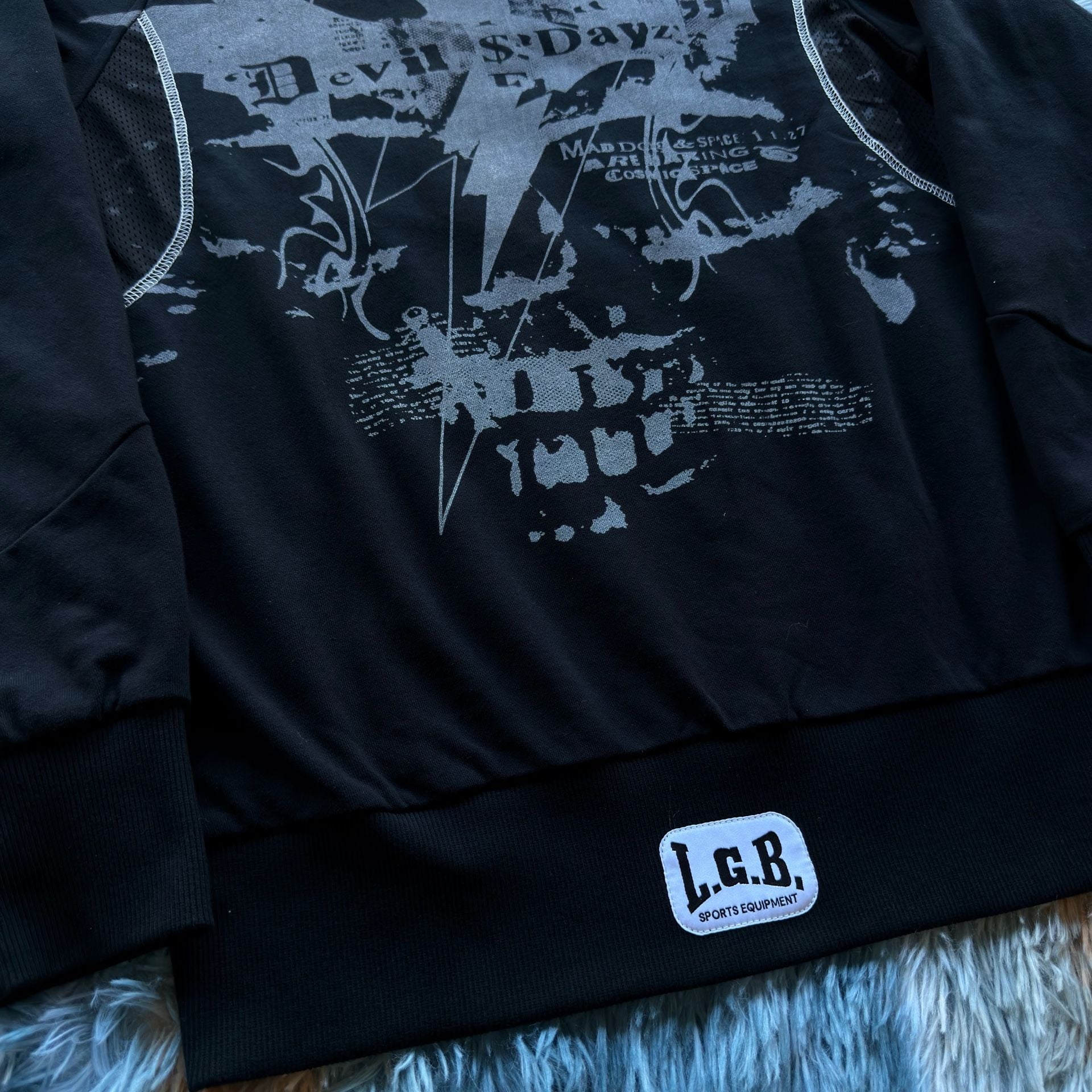 l.g.b. (lgb) Devil's Dayz Black Graphic Crewneck Sweatshirt 3