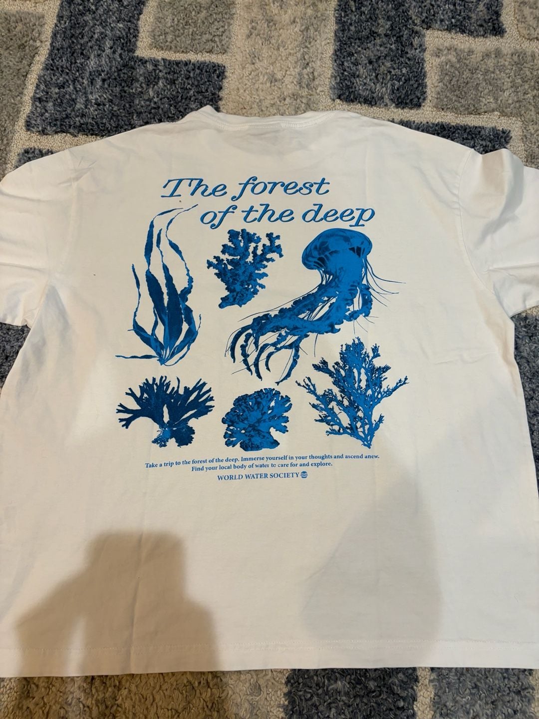World Water Society The Forest Of The Deep White Graphic T-Shirt 4