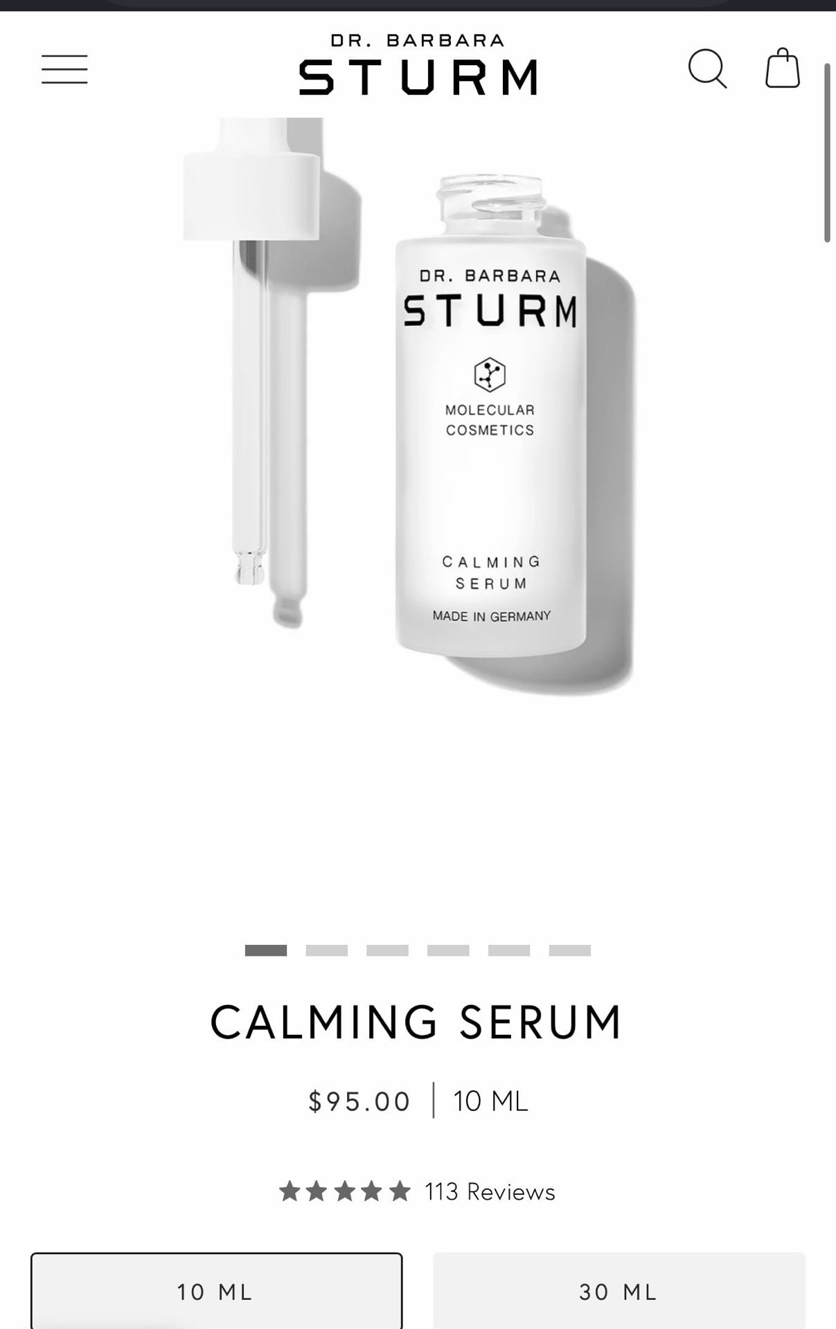 Dr Barbara Sturm Calming Face Serum 10 ml/0.33 fl oz Brand New 5