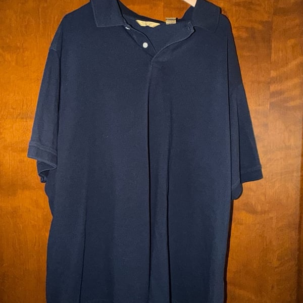 Roundtree & Yorke Gold Label Men's Navy Blue 3X Polo Shirt