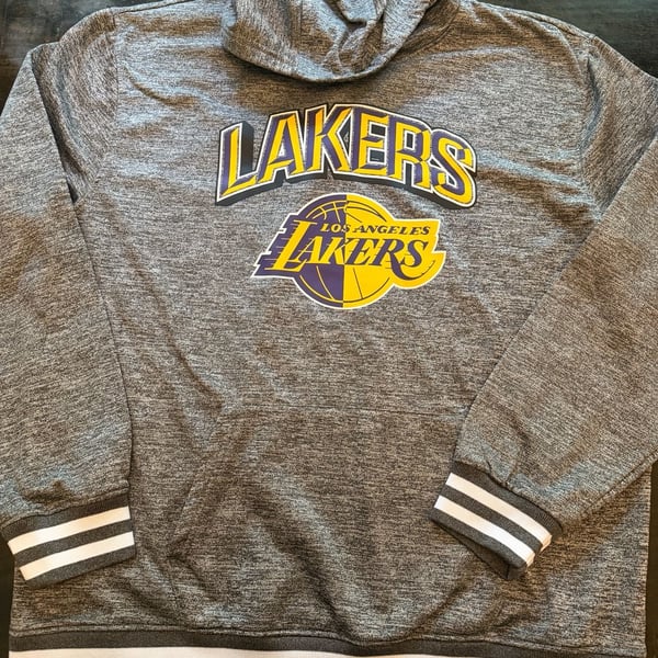 Ultra Game NBA Los Angeles Lakers Mens Pullover Hoodie Charcoal 2XL