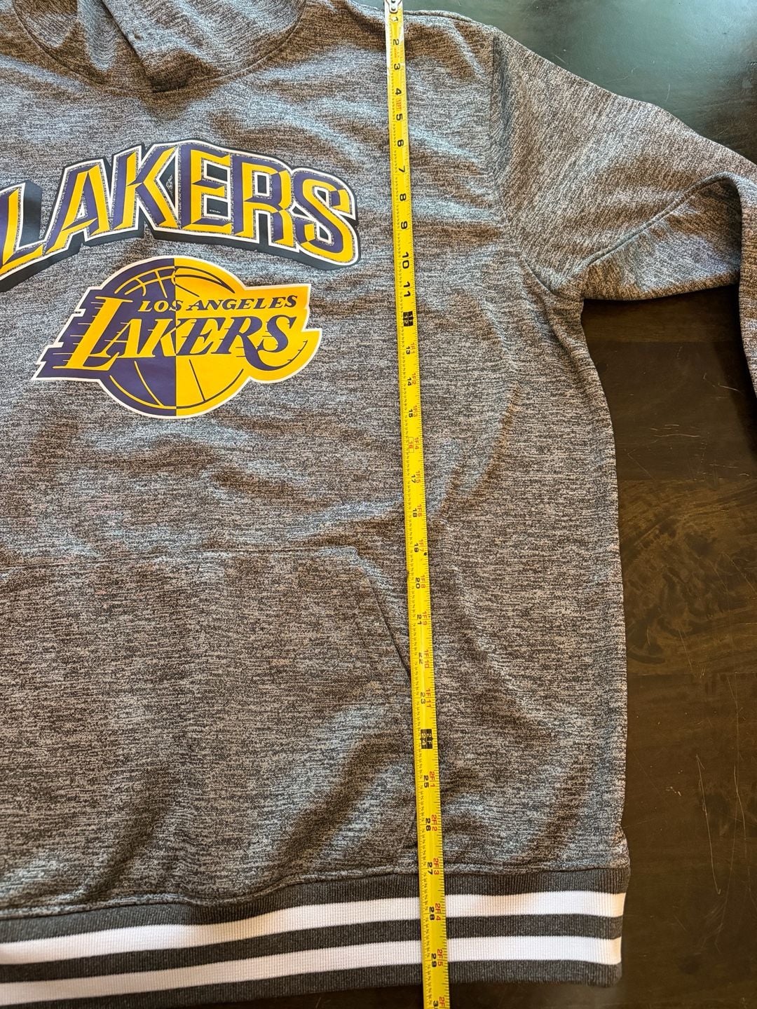 Ultra Game NBA Los Angeles Lakers Mens Pullover Hoodie Charcoal 2XL 8