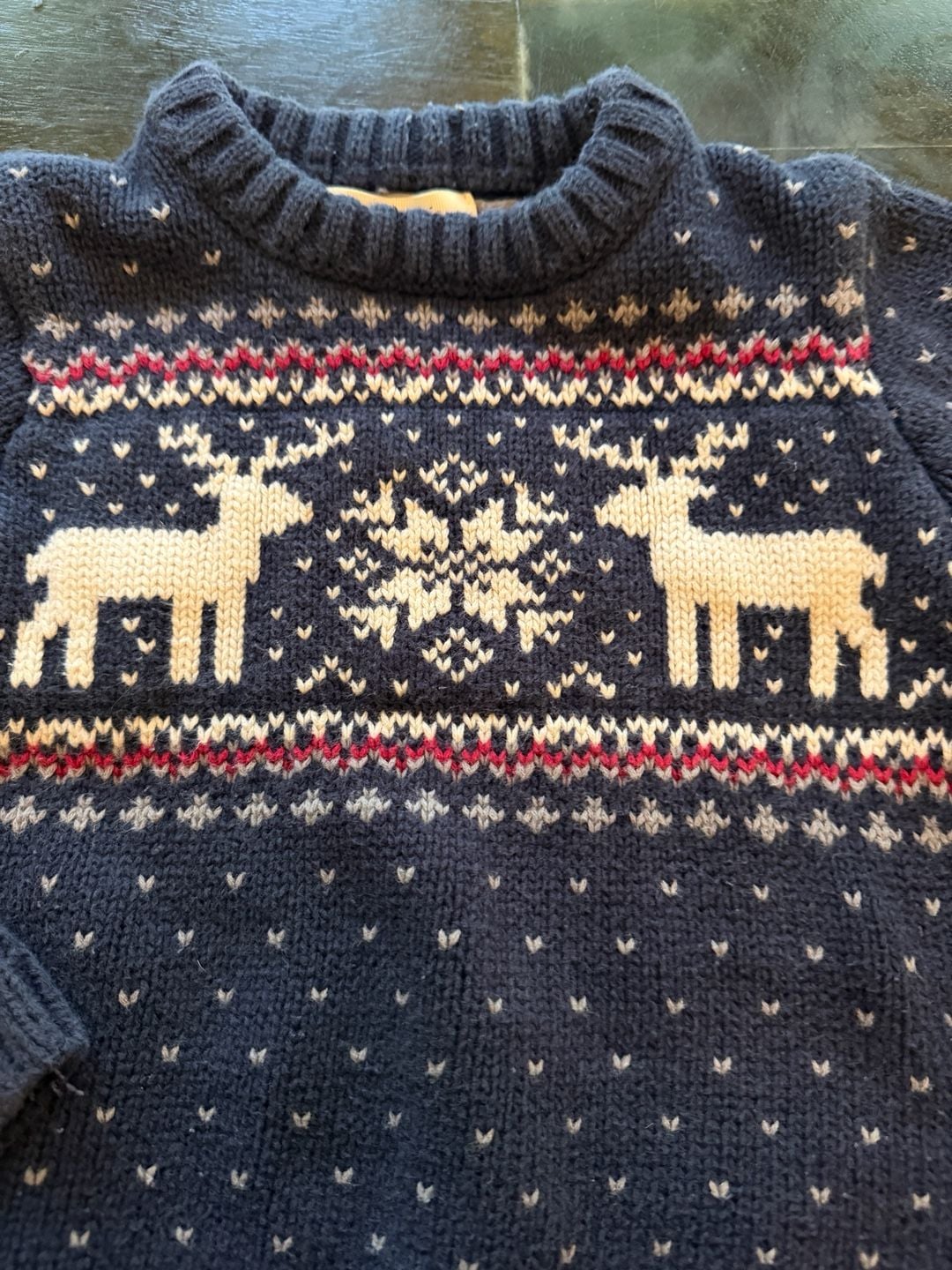 The Eagle's Eye Kids Blue Reindeer Fair Isle Holiday Sweater Size 4T 3