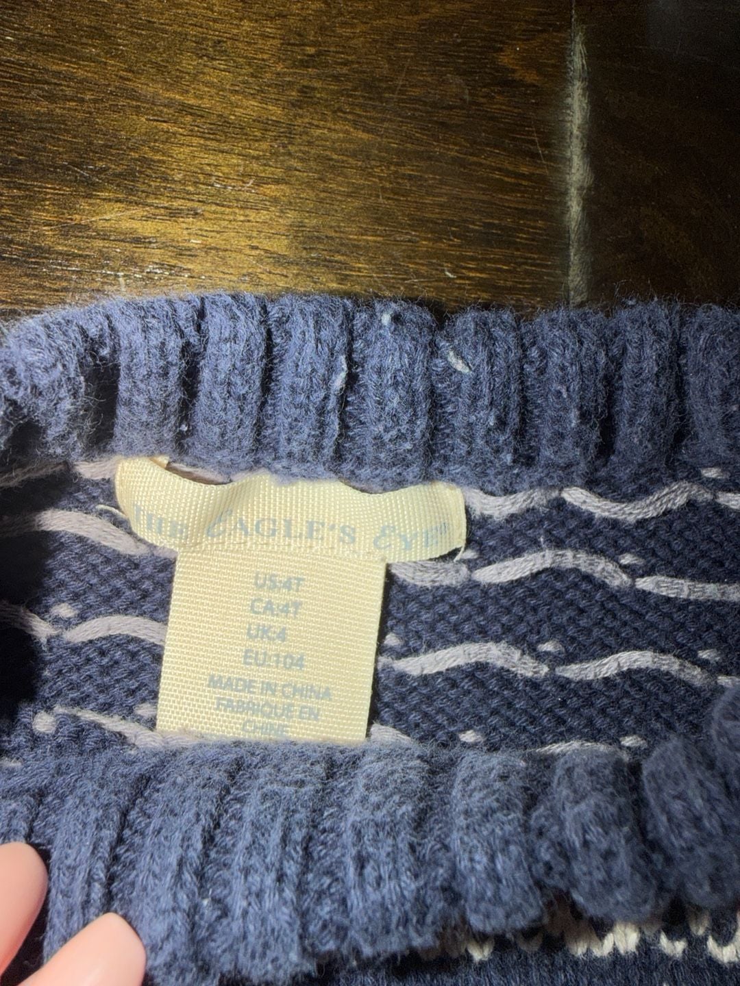The Eagle's Eye Kids Blue Reindeer Fair Isle Holiday Sweater Size 4T 4