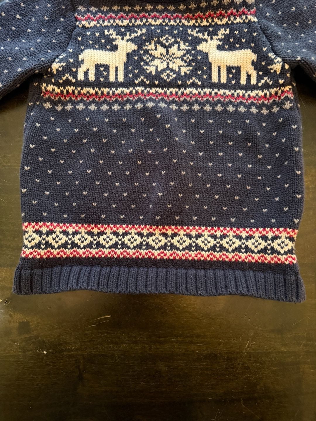 The Eagle's Eye Kids Blue Reindeer Fair Isle Holiday Sweater Size 4T 5