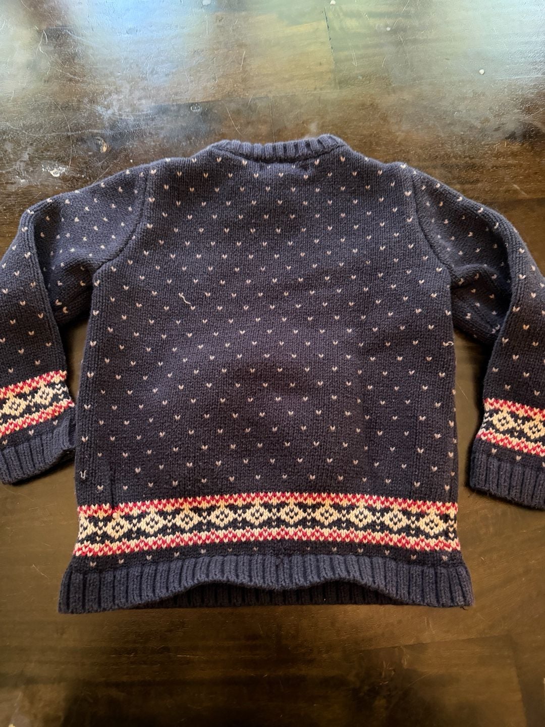 The Eagle's Eye Kids Blue Reindeer Fair Isle Holiday Sweater Size 4T 6