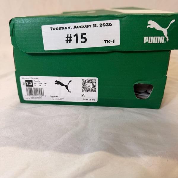 Puma Suede XL Putty-Warm White Womens Size 7.5 Shoes
